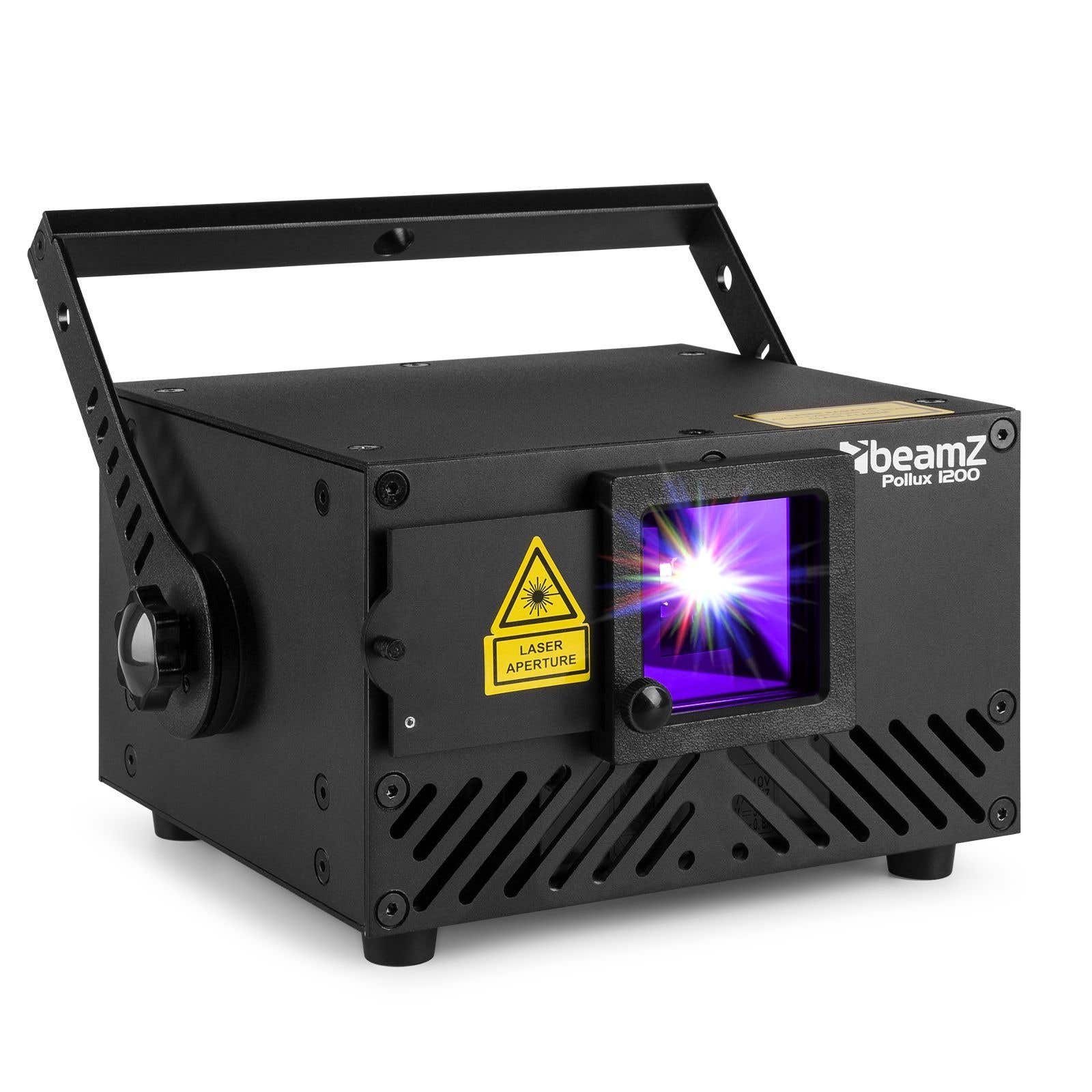 BeamZ Pollux 1200 - Láser TTL RGB multicolor de 1200 mW - DMX en ILDA