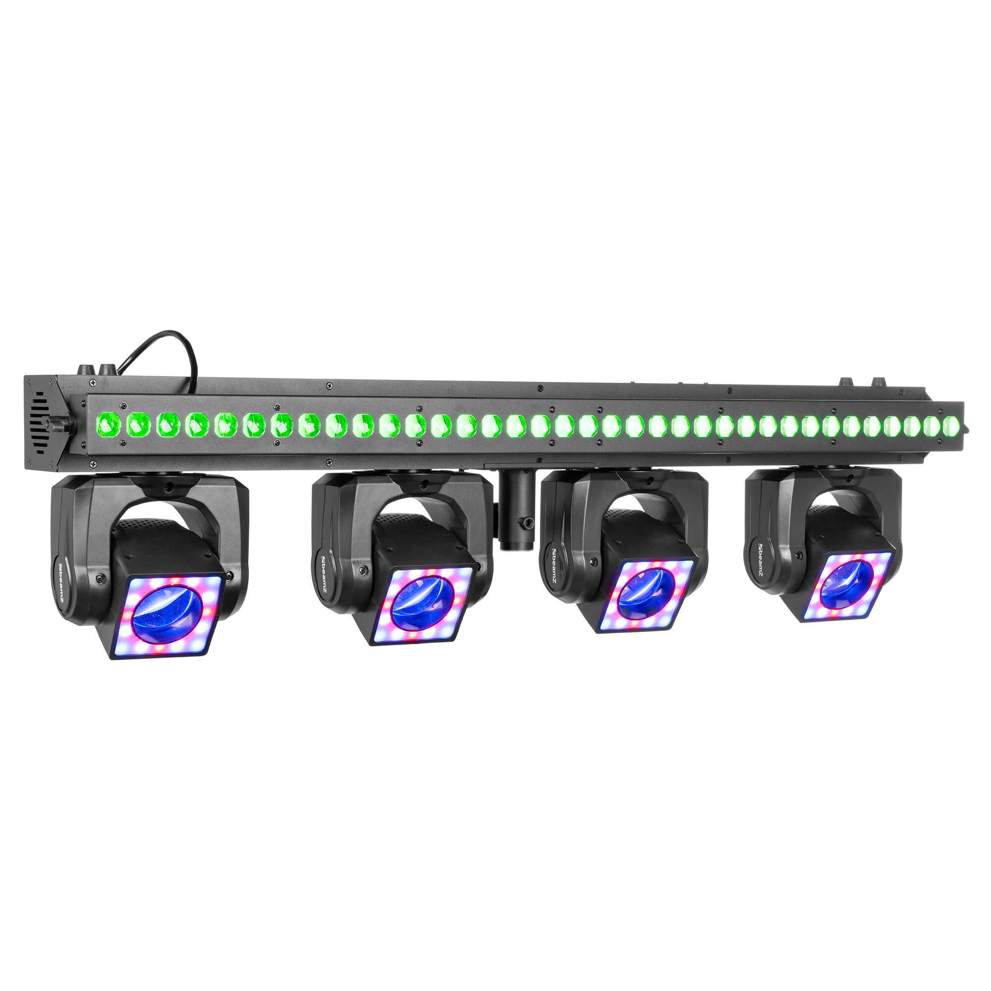 BeamZ ShowBar GO Vibe – Barra LED con 4 moving heads RGBW de 40W, control DMX y efectos dinámicos