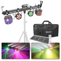 beamZ SHOWBAR con 2x Foco PAR, 2x Butterfly y Laser R/G DMX IRC
