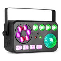 BeamZ Shimmer2 - Efecto de iluminación 6 en 1 con Bee Eye, Water Wave, PAR LED, UV, estrobo, doble patrón y control DMX