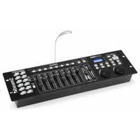 BeamZ DMX240 - Controlador DMX de 192 canales con jog wheels, 30 bancos de memoria, MIDI, USB y montaje en rack