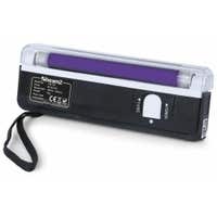 BeamZ Blacklight Linterna UV T5 portátil - Doble luz UV y LED, ideal para geocaching, billetes y documentos
