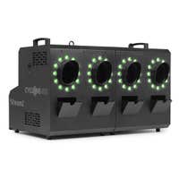 Máquina de humo y burbujas BeamZ Cyclone400 con efectos de luz y 48 LED RGBW