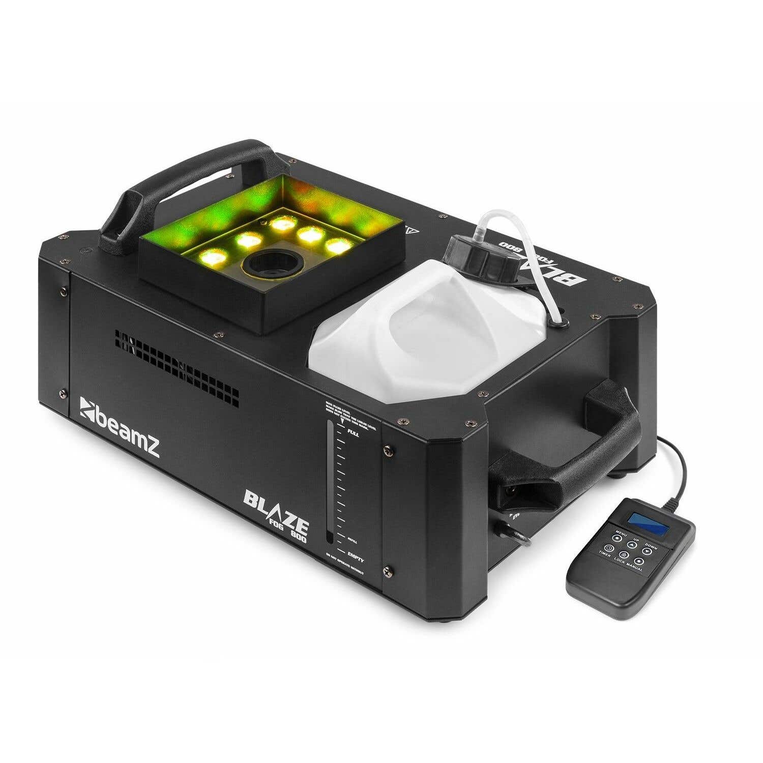 Máquina de humo BeamZ BLAZE800 - Máquina de humo horizontal y vertical con luz - 800W