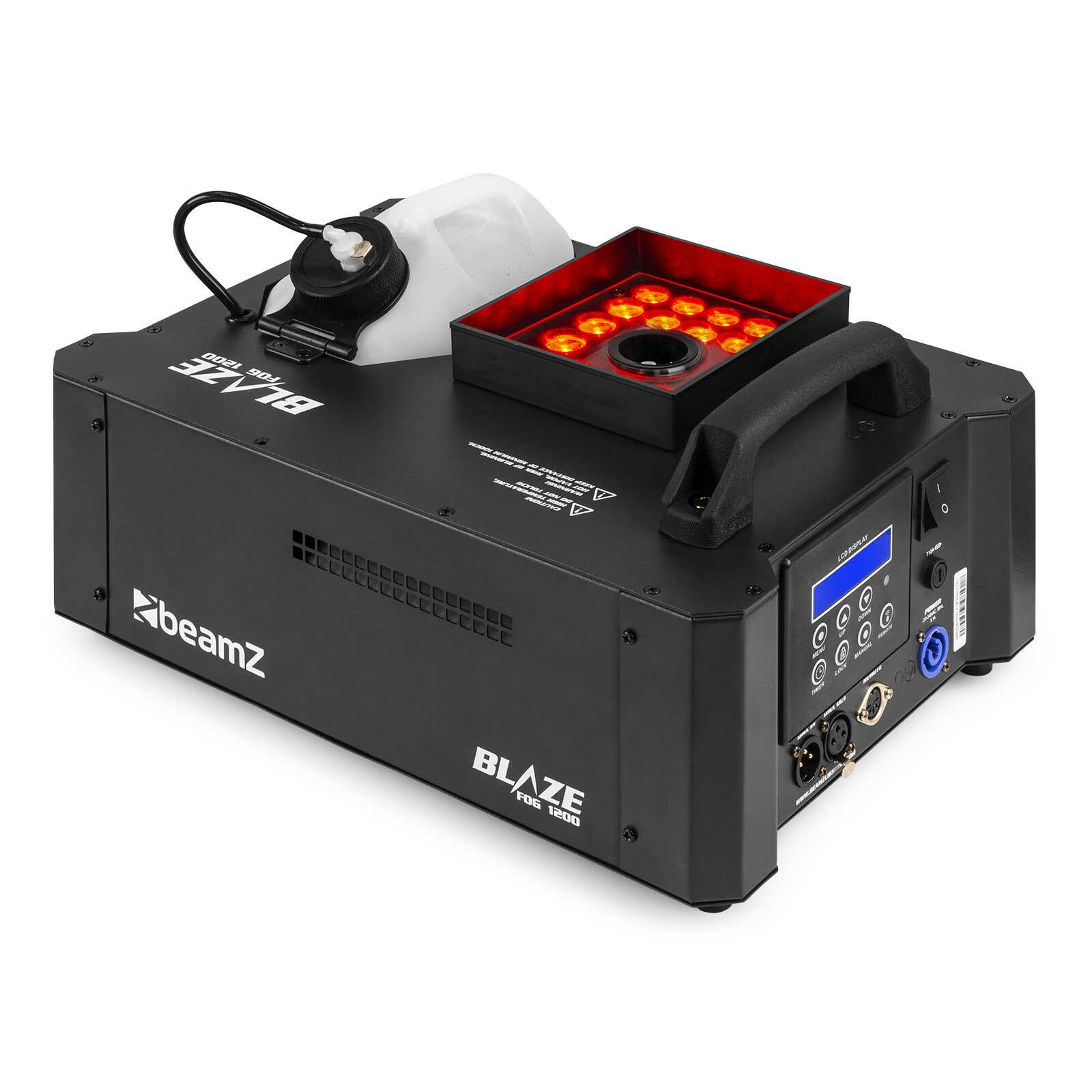 BeamZ BLAZE1200 máquina de humo vertical con 24 leds de 4W RGBA 4in1 y mando a distancia