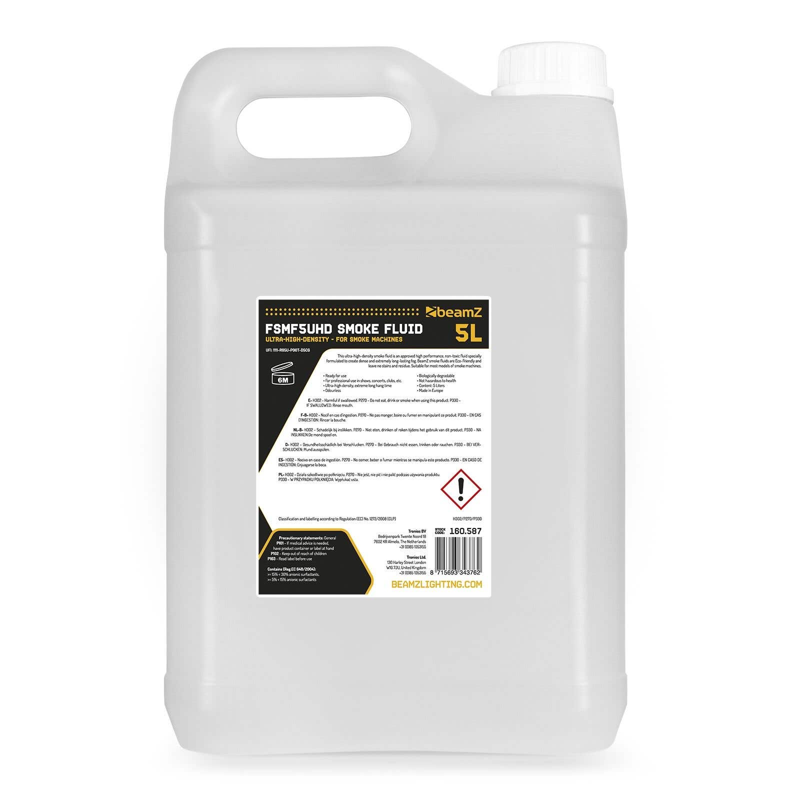 BeamZ FSMF5UHD - Líquido de humo Ultra Alta Densidad - 5 litros