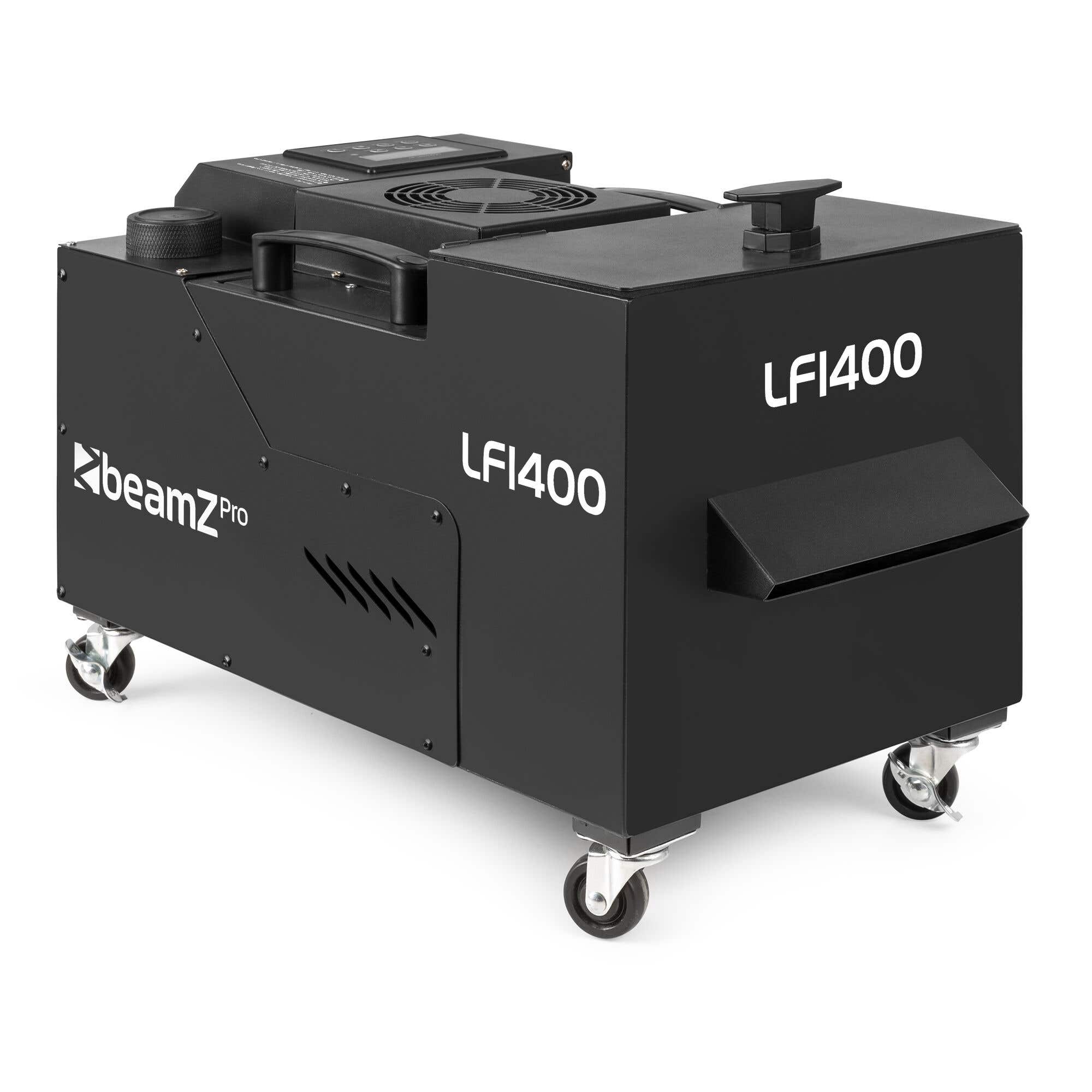 Reacondicionado - BeamZ Professional LF1400 – Máquina de humo bajo de 1400W ultrasónica sin CO₂, niebla continua, DMX, mando a distancia