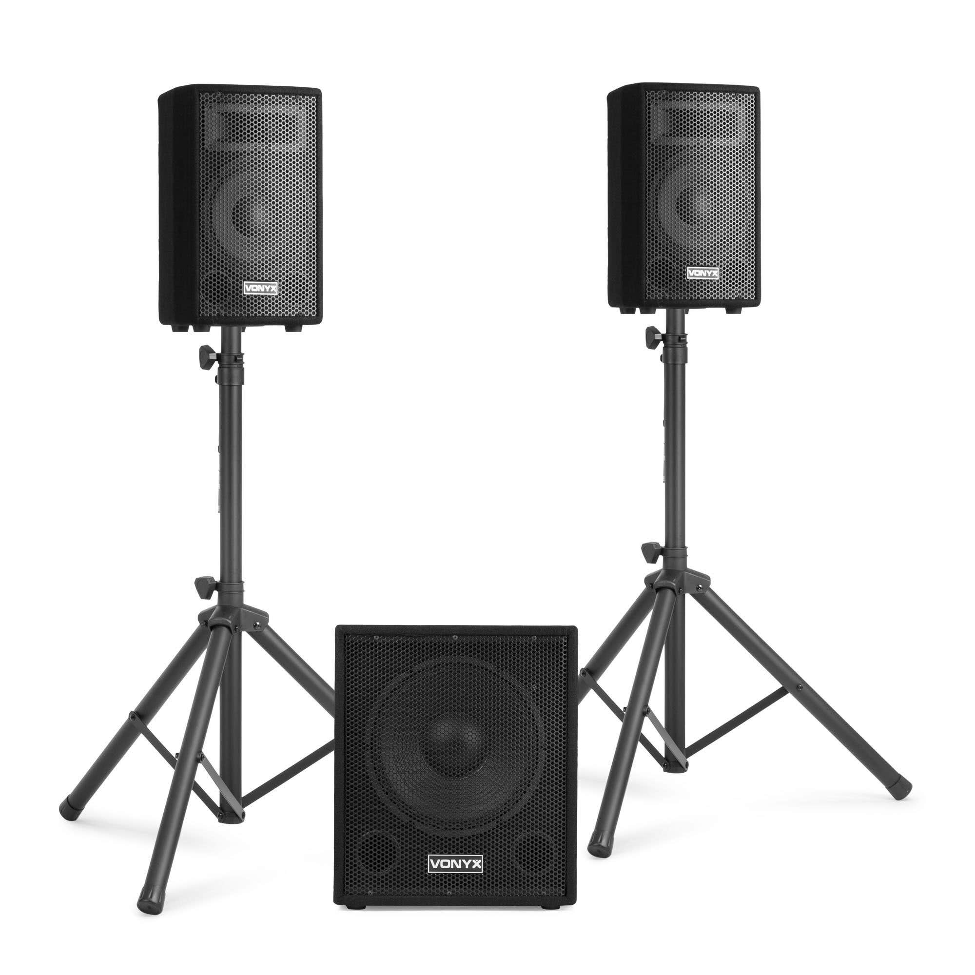 Reacondicionado - Vonyx VX0812BT 2.1 Pack de altavoces activos con subwoofer de 12" satélites de 8" y bluetooth