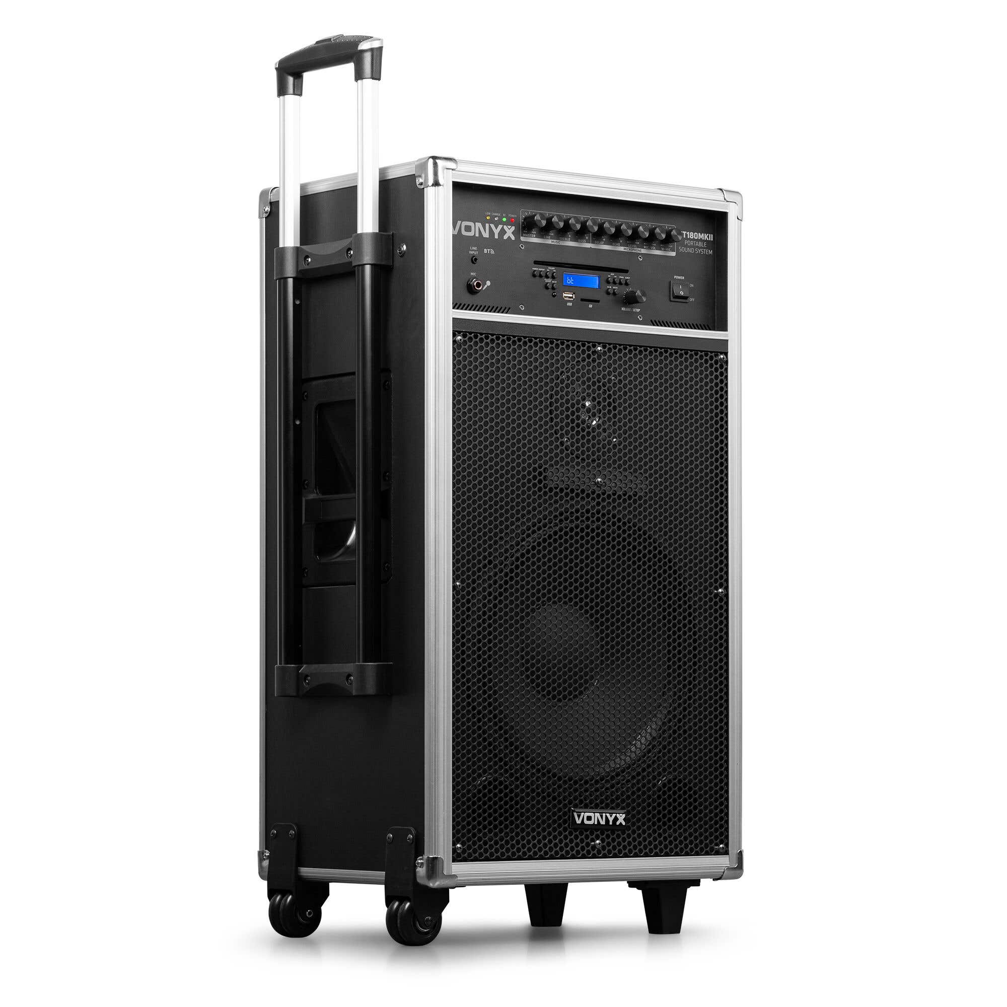 Vonyx ST180 Sistema de sonido Portatil 12'' 450W con Bluetooth, CD y USB