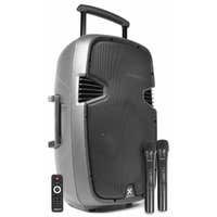Vonyx SPJ-PA915 Altavoz portátil autoamplificado ABS 15" 2 micros UHF/USB/MP3