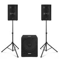 Reacondicionado - Vonyx VX1015BT 2.1 Pack de altavoces activos con subwoofer de 15" satélites de 10" y bluetooth