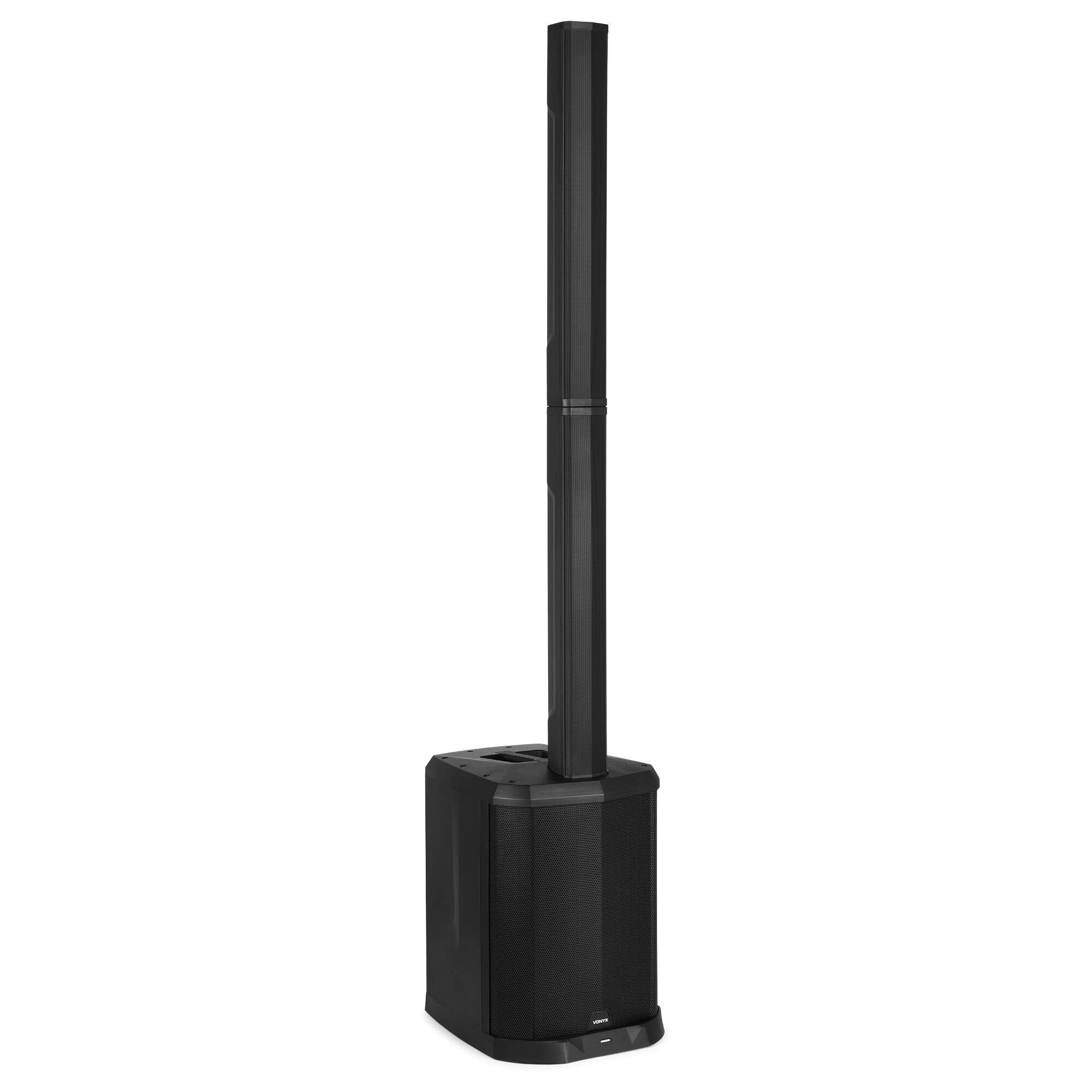 Reacondicionado - Altavoz de columna activo Vonyx VX822: altavoz PA con Bluetooth y emparejamiento estéreo inalámbrico, 1800 W