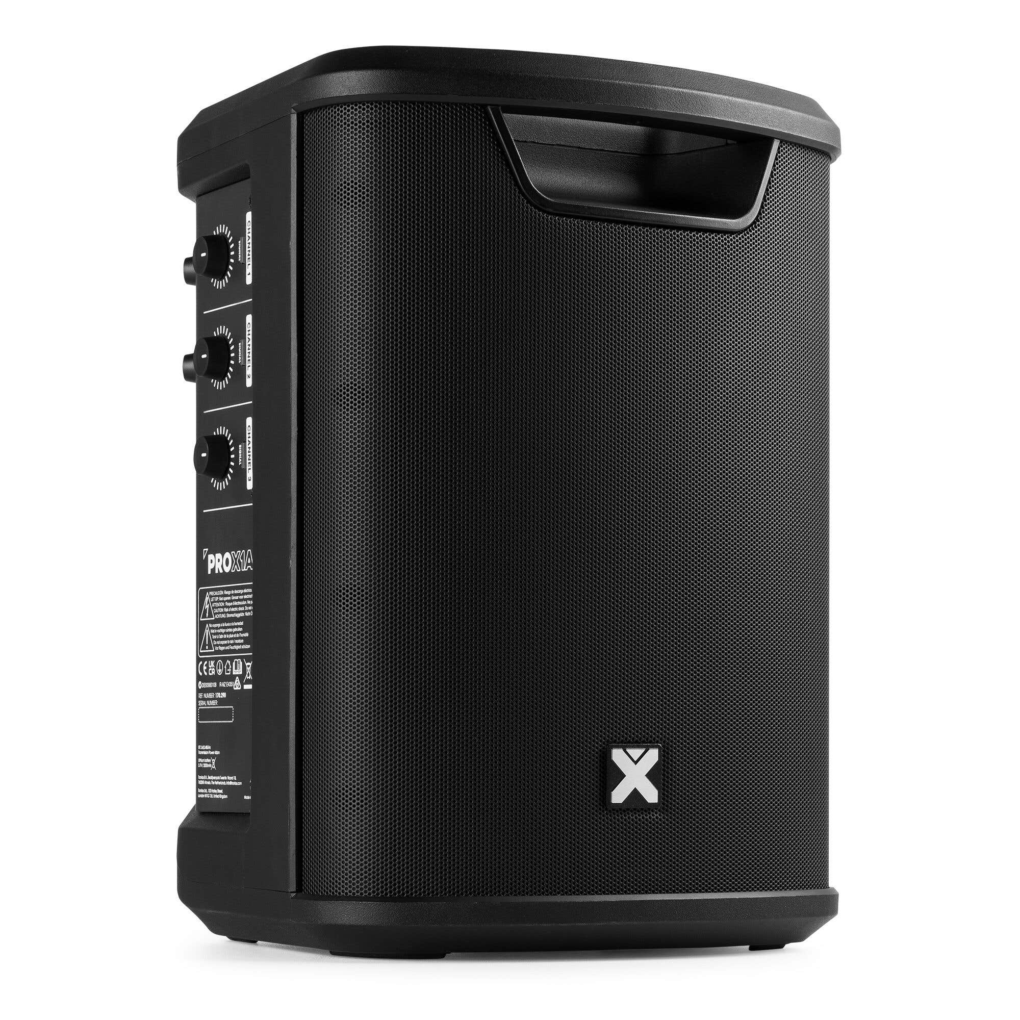 Vonyx PRO X1A – altavoz bluetooth portátil 250W con batería recargable y mixer integrado, color negro
