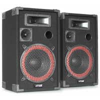 MAX XEN-3508 - Altavoces pasivos PA 500W de 3 vías con woofer de 8" y carcasa de madera