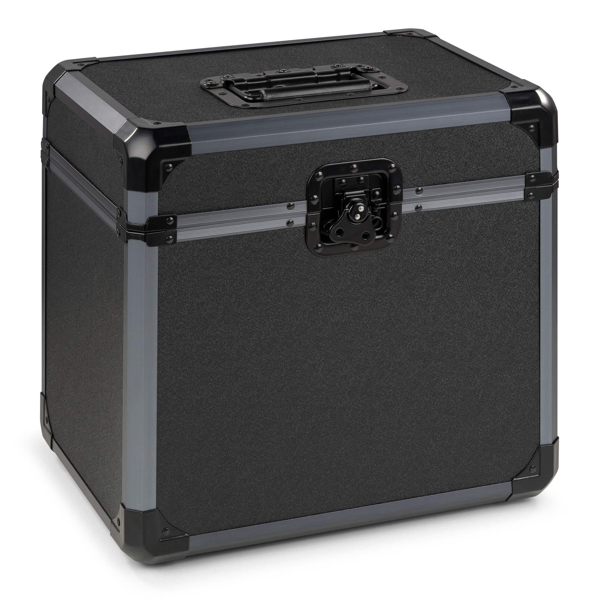 Vonyx RC82 - Maleta para vinilos LP de 12 pulgadas con capacidad para 70 discos, negra y apilable