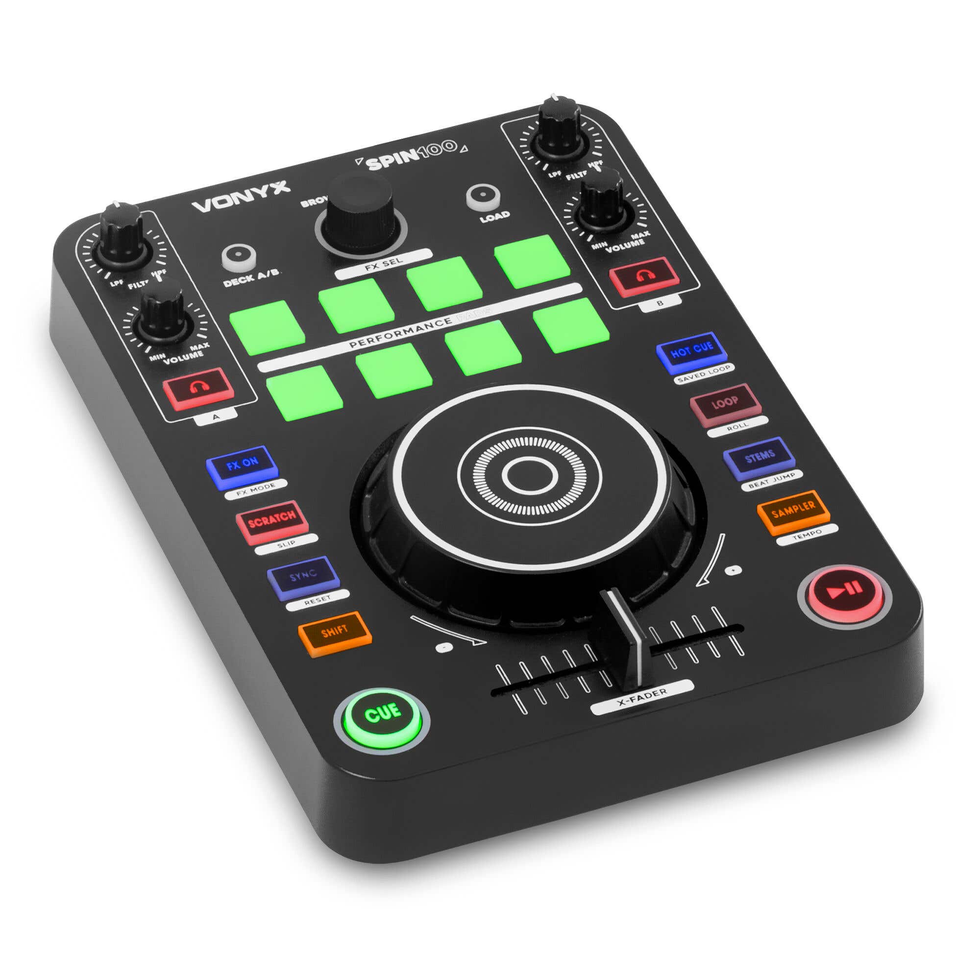 Vonyx Spin100 – Controlador MIDI DJ para principiantes con Virtual DJ