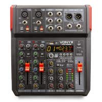 Vonyx VM-KG06 Mezclador de audio de 6 canales con BT/DSP/USB para grabación