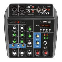 Vonyx VMM100 mezclador de audio de 3 canales con USB/BT