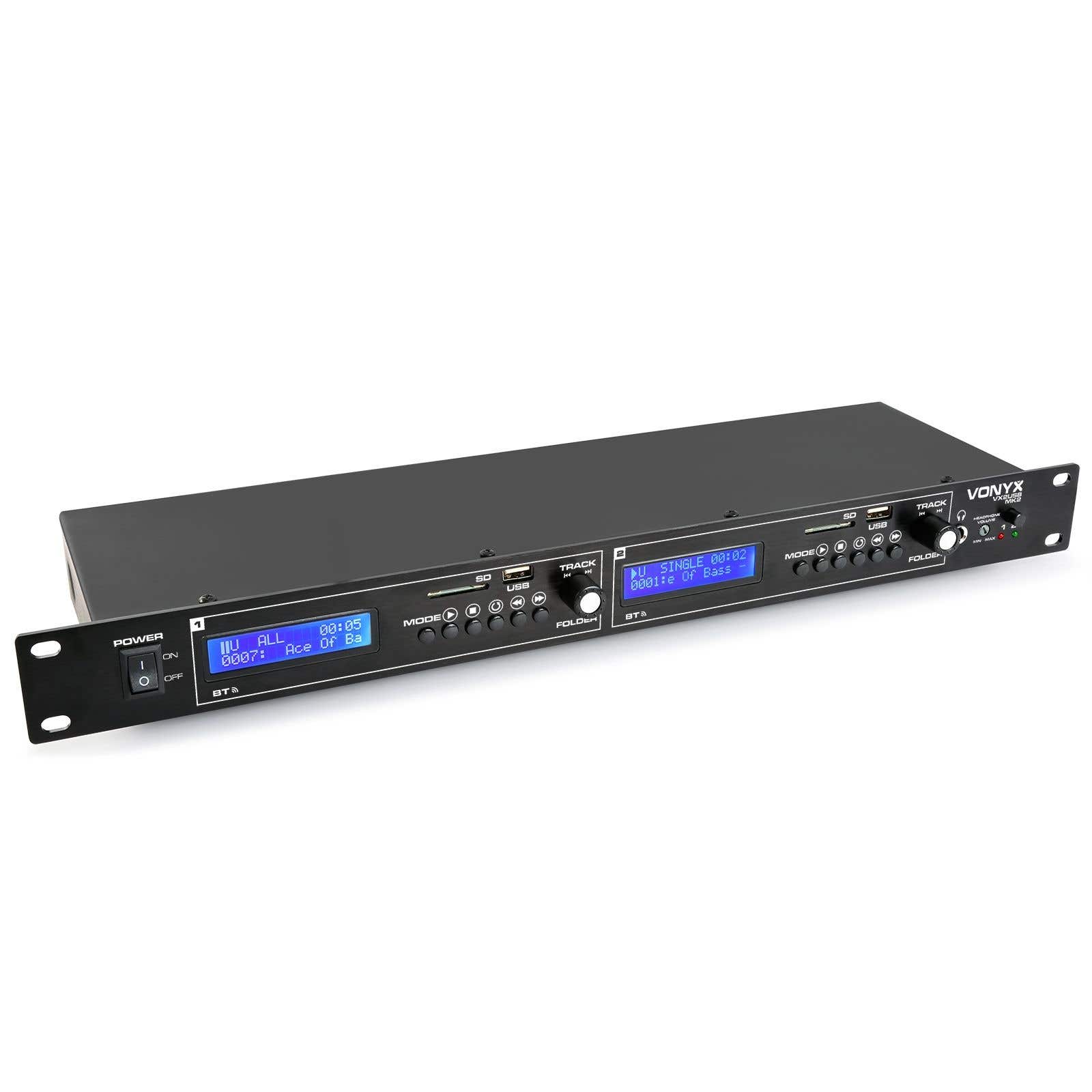 Reacondicionado - Vonyx VX2USB MK2 doble reproductor USB/SD/BT