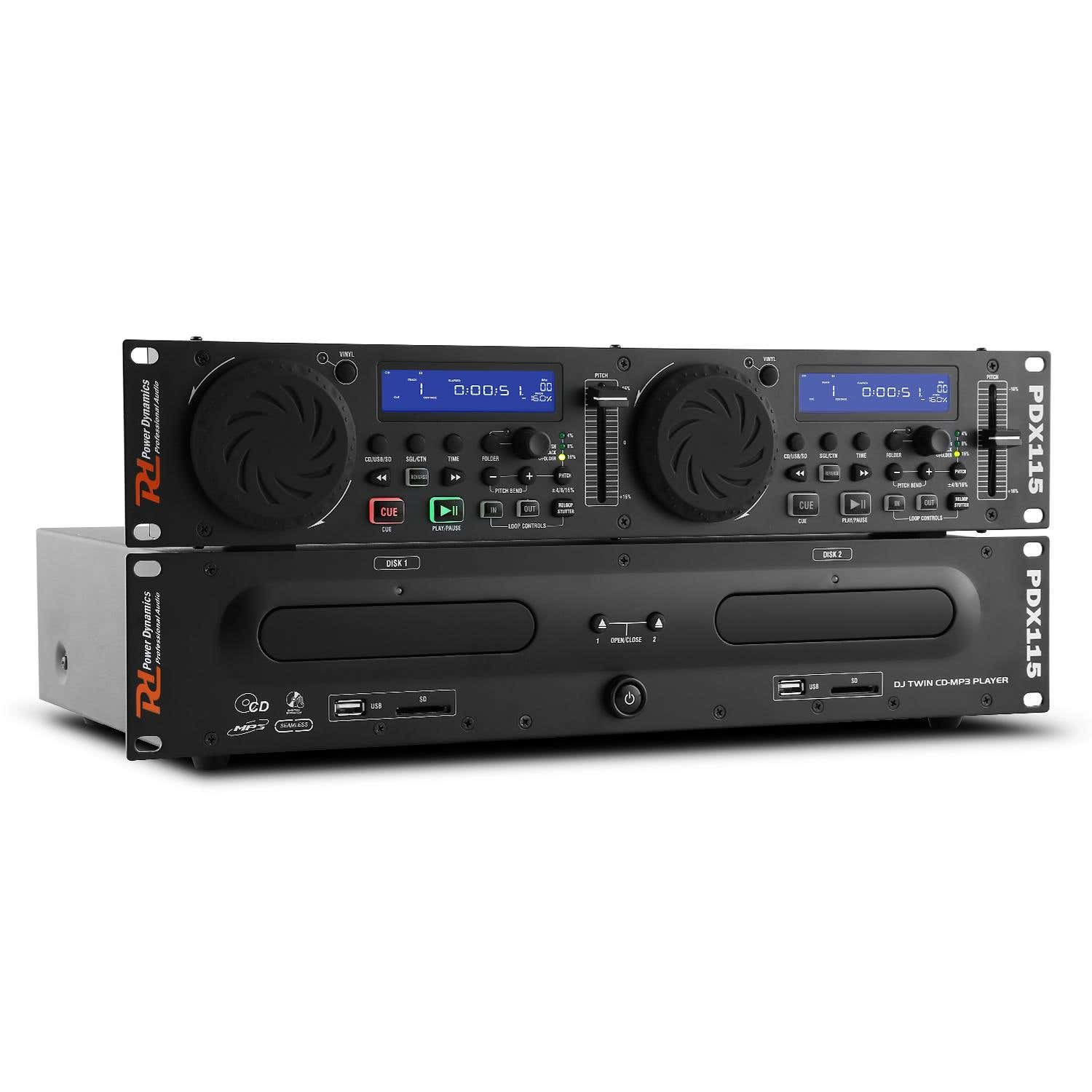 Power Dynamics PDX115 Doble Reproductor CD/SD/USB/MP3