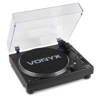 Vonyx DT6000 – Tocadiscos de vinilo con tracción directa, cápsula Audio Technica,USB, phono/línea, para uso como DJ y HiFi, color negro