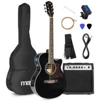 Reacondicionado - Max ShowKit Conjunto Guitarra Acústica Electrificada Negra
