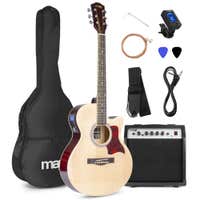 Max ShowKit Conjunto Guitarra Acústica Electrificada Natural