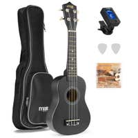 Max UKEY Ukulele Set Soprano 21" Negro