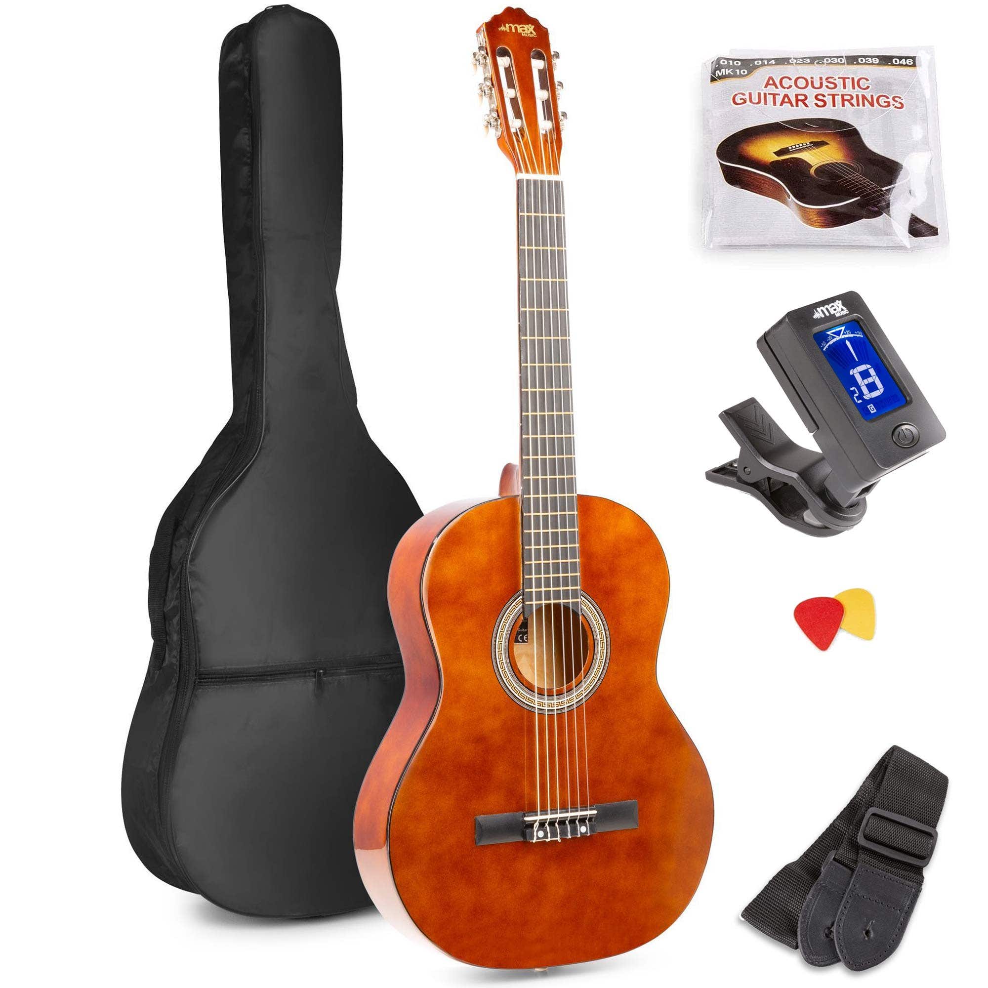 Reacondicionado - Max SoloArt Conjunto Guitarra Clásica Natural Oscura