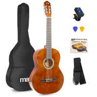 Max SoloArt Conjunto Guitarra Clásica Natural Oscura