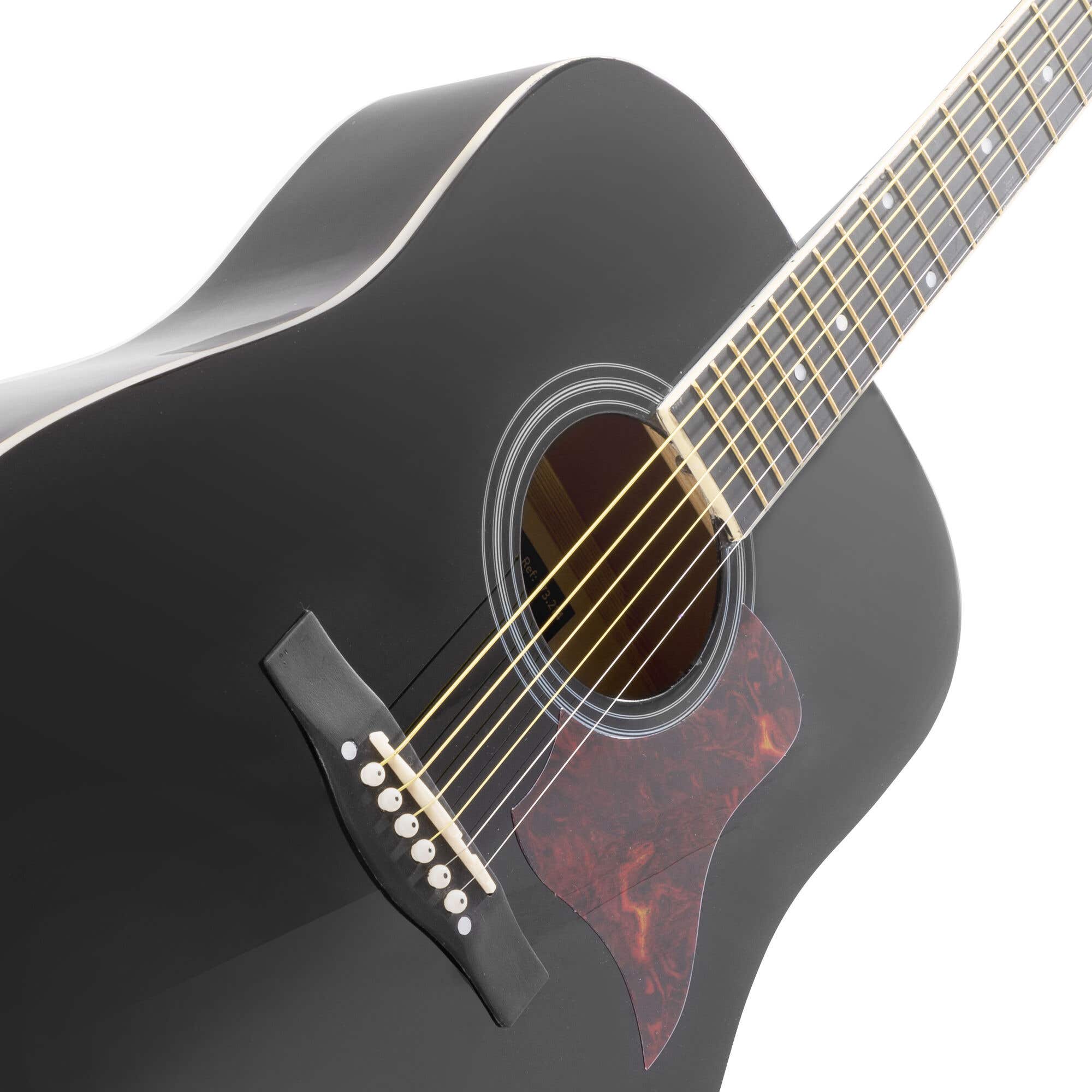 Max SoloJam Conjunto Guitarra Acústica Negra