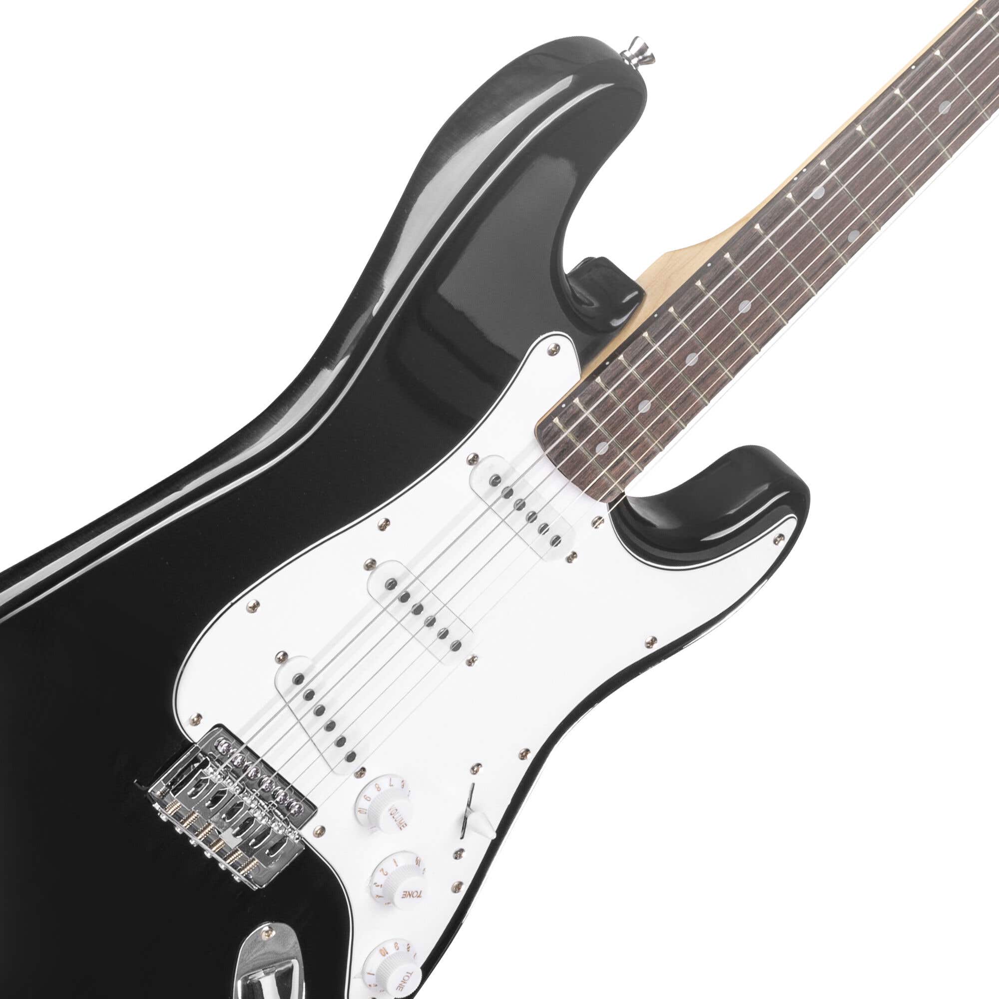 MAX GigKit - Kit de inicio para guitarra eléctrica con amplificador de 40 W y accesorios - color negro