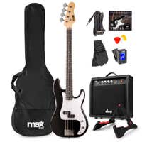 Max GigKit Bass Conjunto Bajo eléctrico Con Accesorios Color Negro