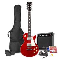 Max Gigkit SC - Guitarra eléctrica Pack completo con amplificador de 40 W y accesorios - Rojo Oscuro