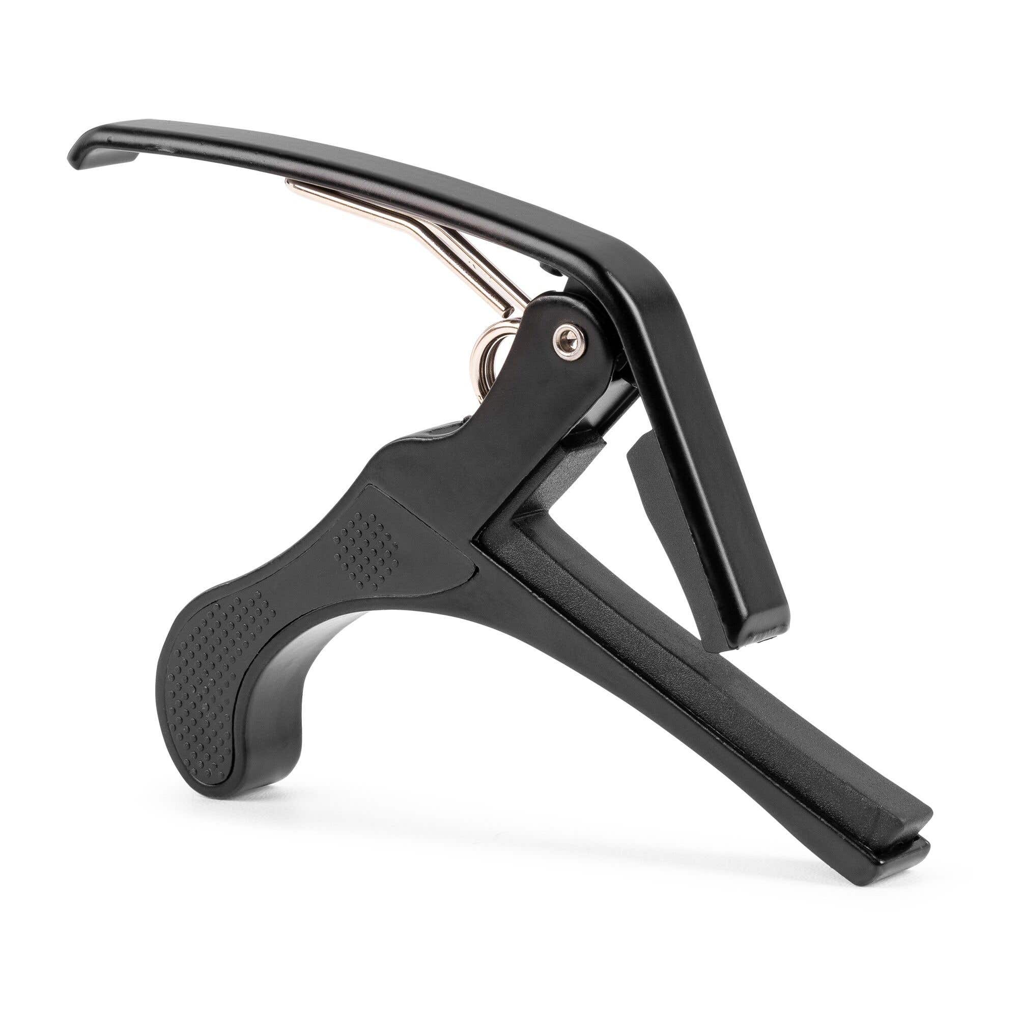 MAX UC10 - Cejilla universal para guitarra acústica, eléctrica y clásica, liberación rápida, color negro