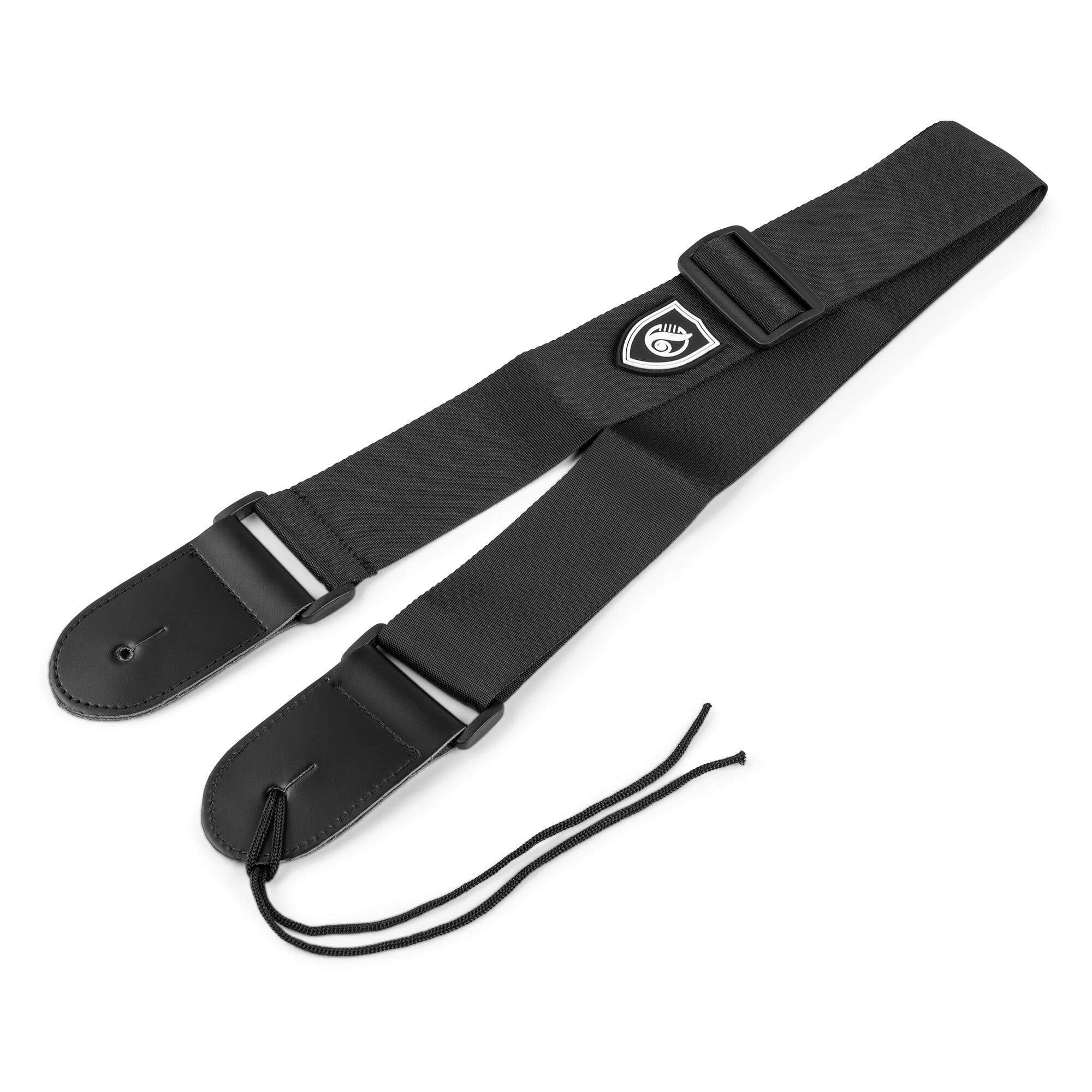 MAX GS12 - Correa universal de nailon para guitarra eléctrica, acústica y bajo, ajustable, color negro