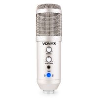 Vonyx CMS320S Kit de micrófono estudio USB Titanio con Echo