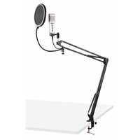 Reacondicionado - Vonyx CMS320S Kit de micrófono estudio USB Titanio con Echo
