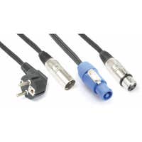beamZ Pro CX08-10 Ligero Combi Cable Schuko - XLR M / Alimentacion A - XLR F 10m