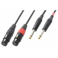 PD-Connex CX62-1 Cable 2xXLR Hembra-2x6.3 Mono 1.5m