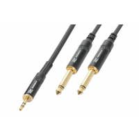 PD-Connex CX86-3 Cable Jack 3.5 Stereo-2x Jack 6.3 Mono 3.0m HQ