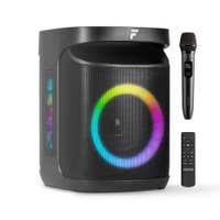 Fenton Pulse65 - Altavoz para fiestas con 140W con LED, bluetooth y batería recargable, woofer de 6,5", resistente al agua IPX4, color negro