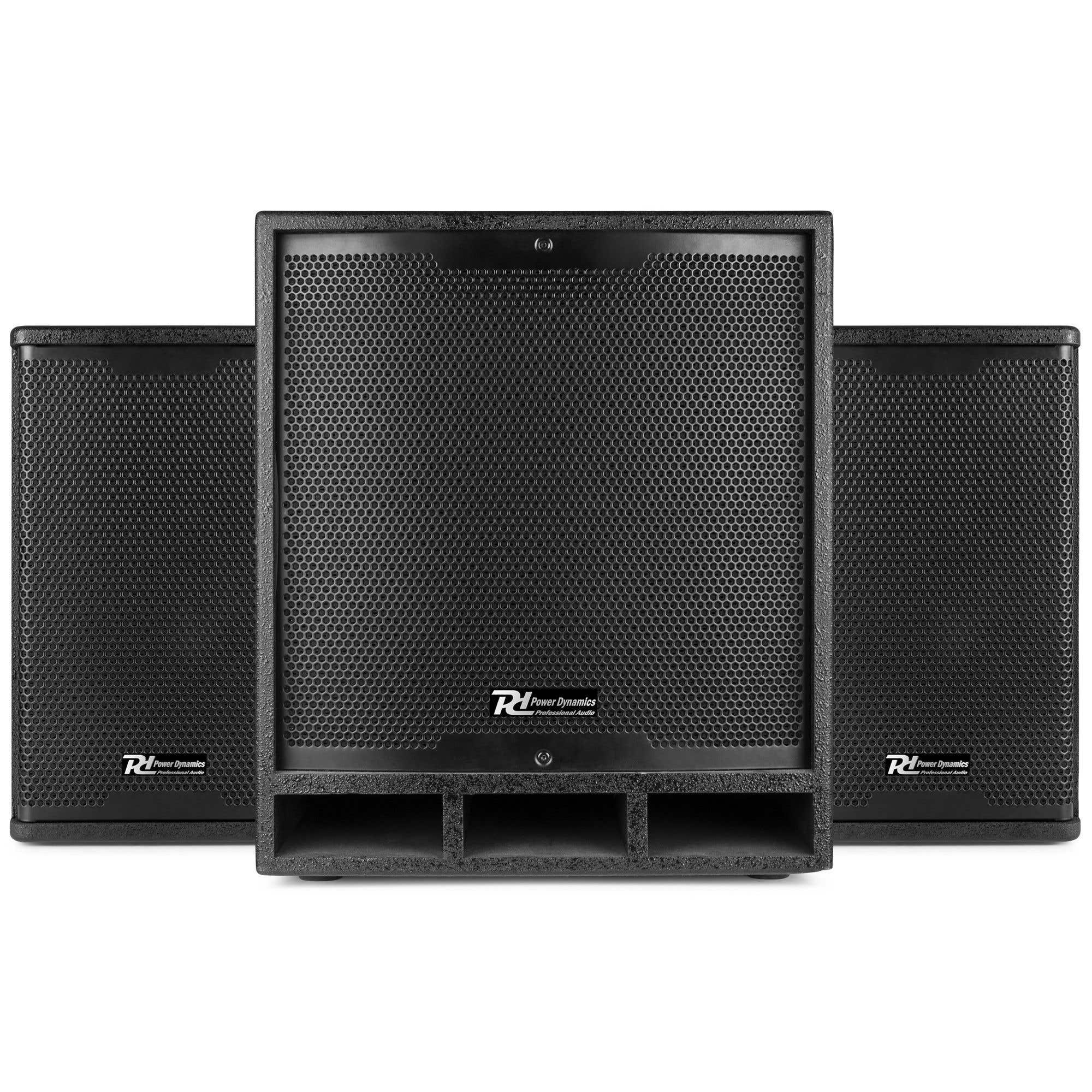 Power Dynamics PD Combo 1200 12” Subwoofer + 2x 6,5” tops