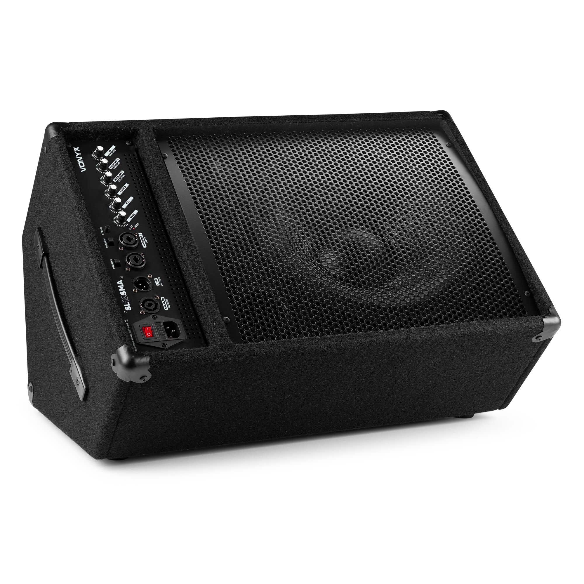 Vonyx SL12MA – Monitor de escenario activo con Bluetooth, 600W y 12"