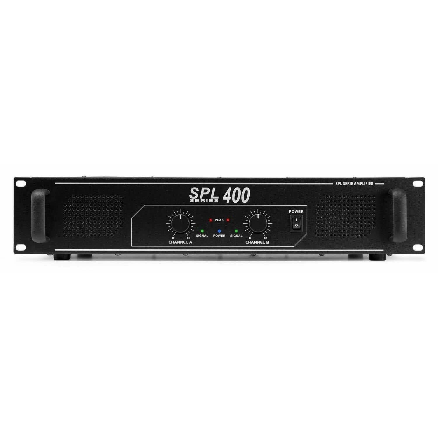 Skytec SPL400 amplificador 2x 200W Negro