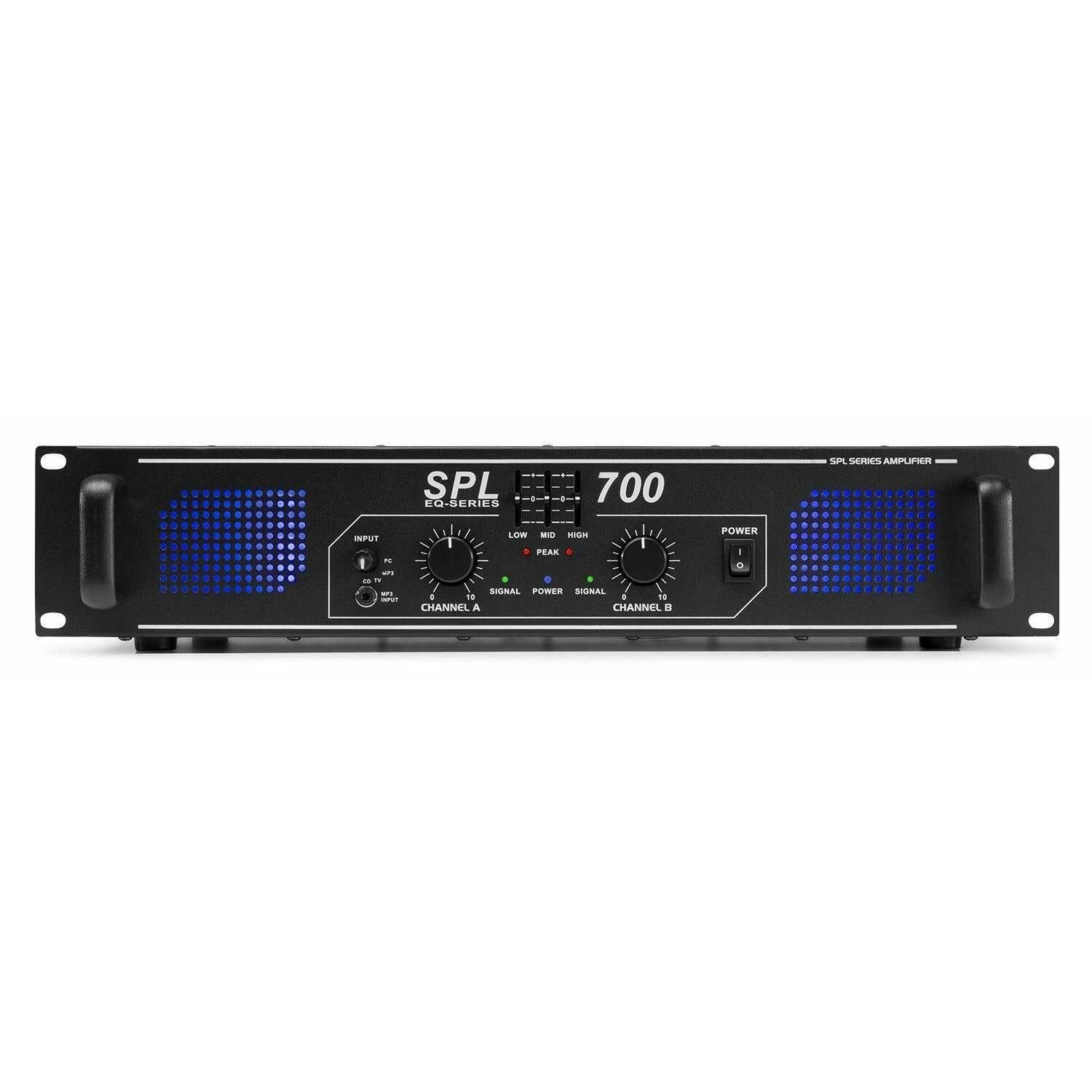 Skytec amplificador 2x 350W con ecualizador - SPL700EQ