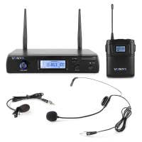 Vonyx WM61B Micrófono inalámbrico UHF 16Ch con petaca transmisora