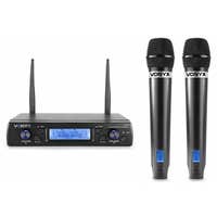 Vonyx WM62 Micrófono inalámbrico UHF 16Ch con 2 micrófonos de mano