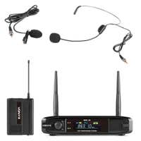 Vonyx WM42B – Receptor para micrófono inalámbrico UHF con 1 petaca para diadema o solapa