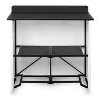 Vonyx DBF105 – Cabina DJ plegable de 1 metro con fundas lycra y bolsa de transporte